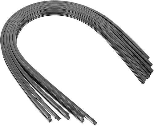 VANZACK 10 piezas de repuesto de limpiaparabrisas de 0.236 pulgadas, tiras de goma ajustables para limpiaparabrisas de automóvil, tiras de goma sin