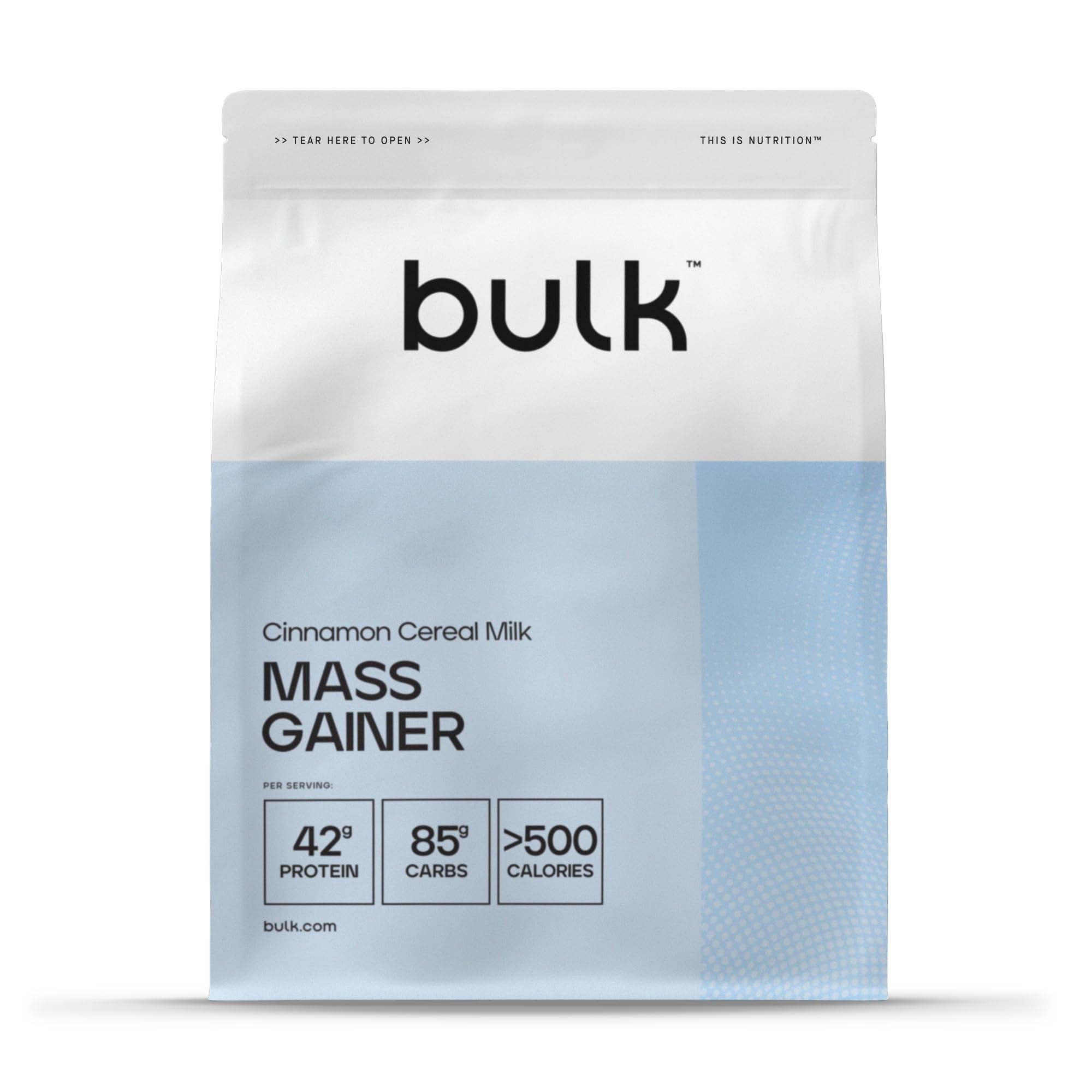 Bulk Complete Mass Gainer | Cinnamon Cereal Milk | 16 servings | 42g Protein per Serving | 85g Carbohydrates | 500 kcal | High-Calorie Weight Gainer | Supports Muscle Growth Maintenance | High Protein