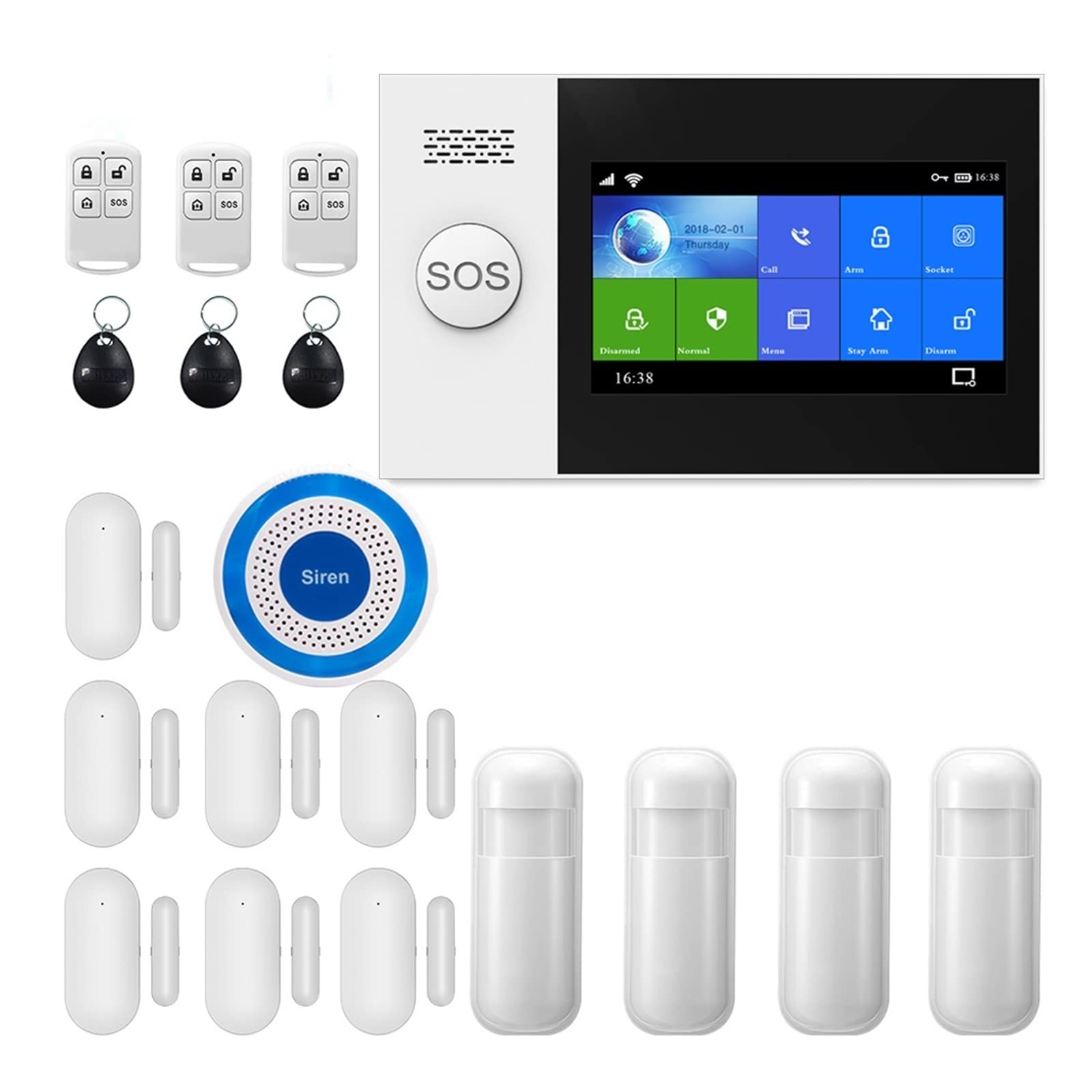 CUDTAPI PGST Wireless Home GSM Security Alarm System Burglar With PIR Motion Sensor Detector(F..)
