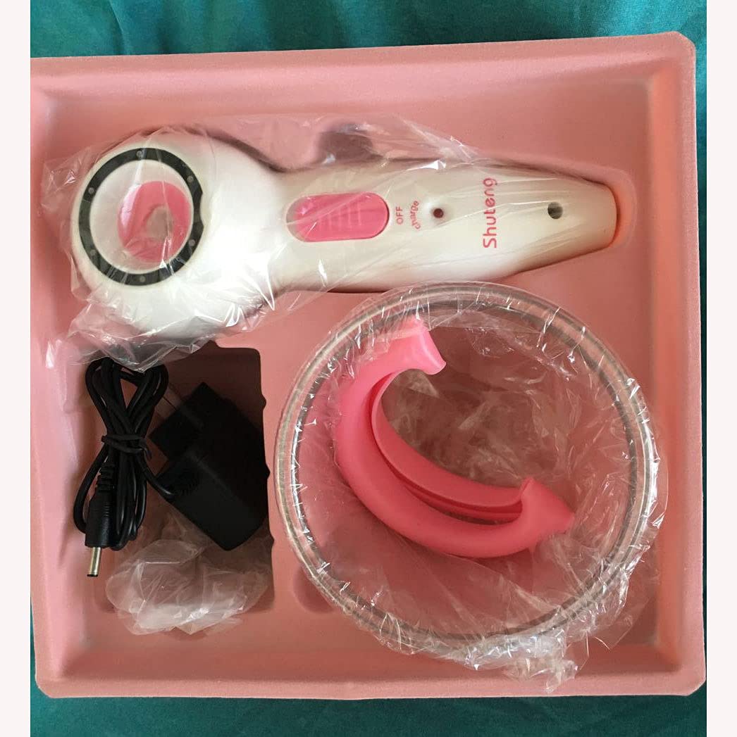 Coffre Beauty Agrandissement Machine Pompe à Vide Coupe du Masseur électrique pour Femme, pour la dysplasie de Sein, Les Seins Plats, Les Seins affaissés,Double Cup,CD