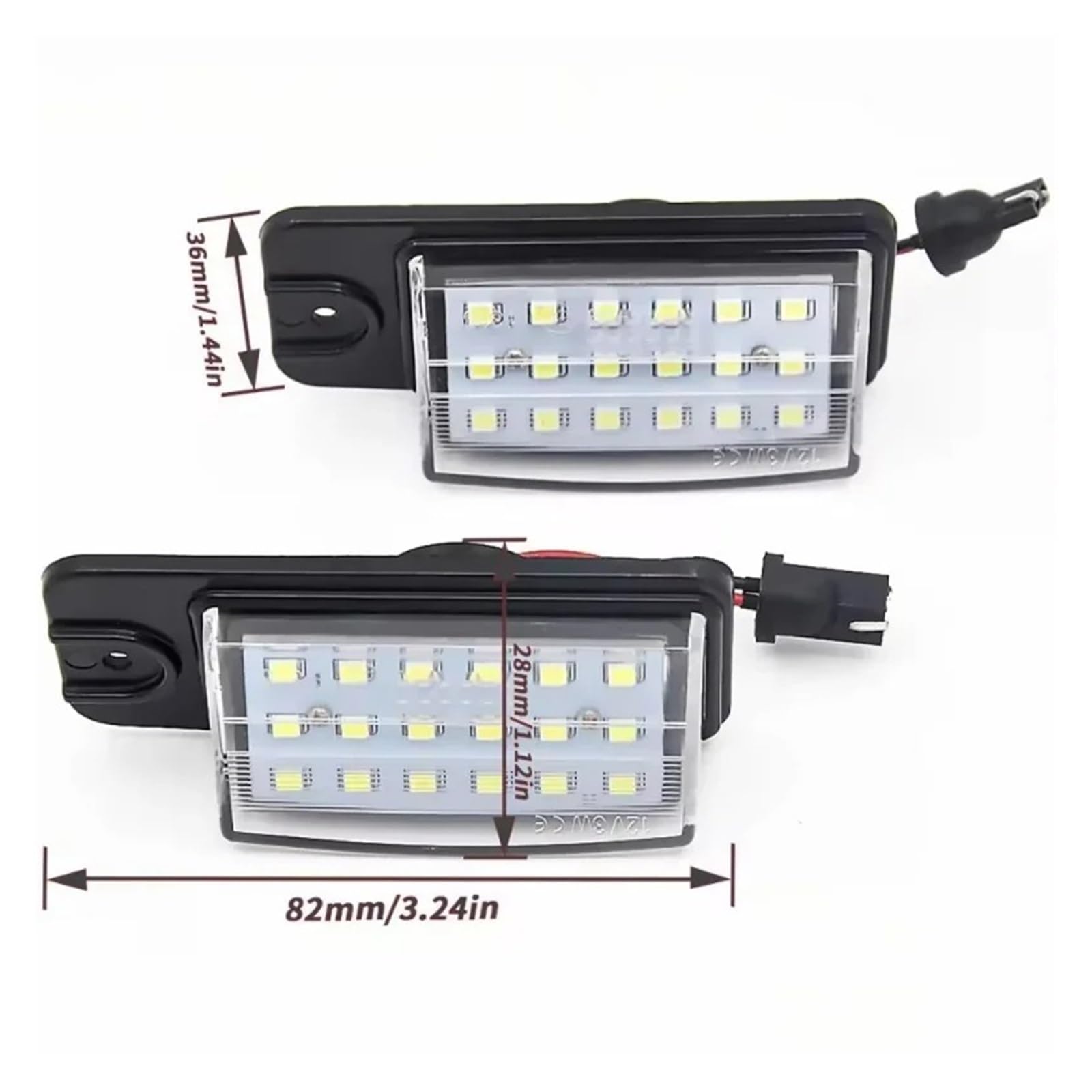 Conjunto Luz Matrícula Para EX35 EX37 QX50 FX35 FX37 FX50 QX70 EX25 Q45 2 Uds 6000K Luces LED Blancas Para Matrícula Lámparas Con Números