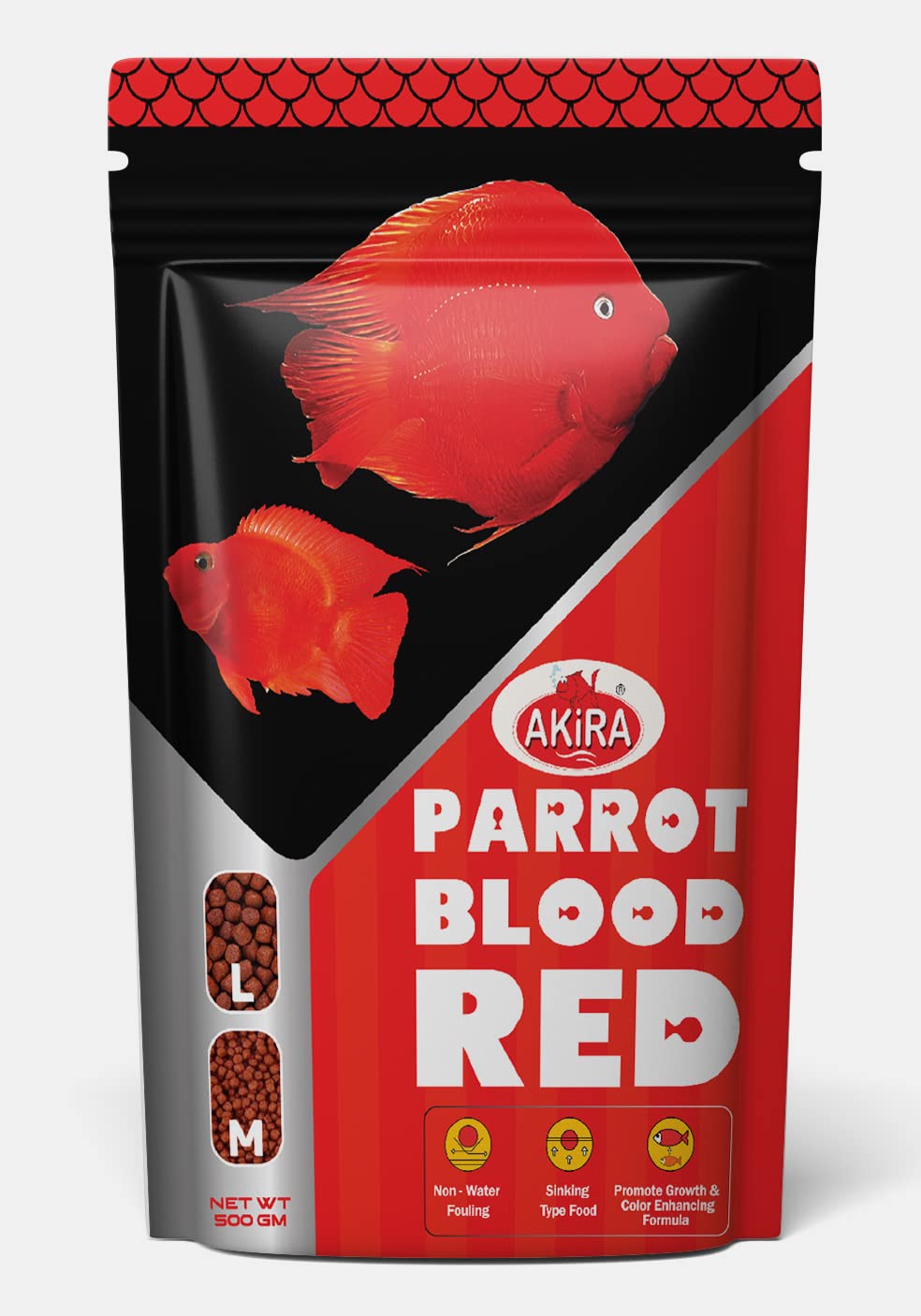 Akira Parrot Blood RED 500gm. Pouch,Protein 40%, (for Parrot Fish) (B0BRJFVQ85) Amazon Price History, Amazon Price Tracker