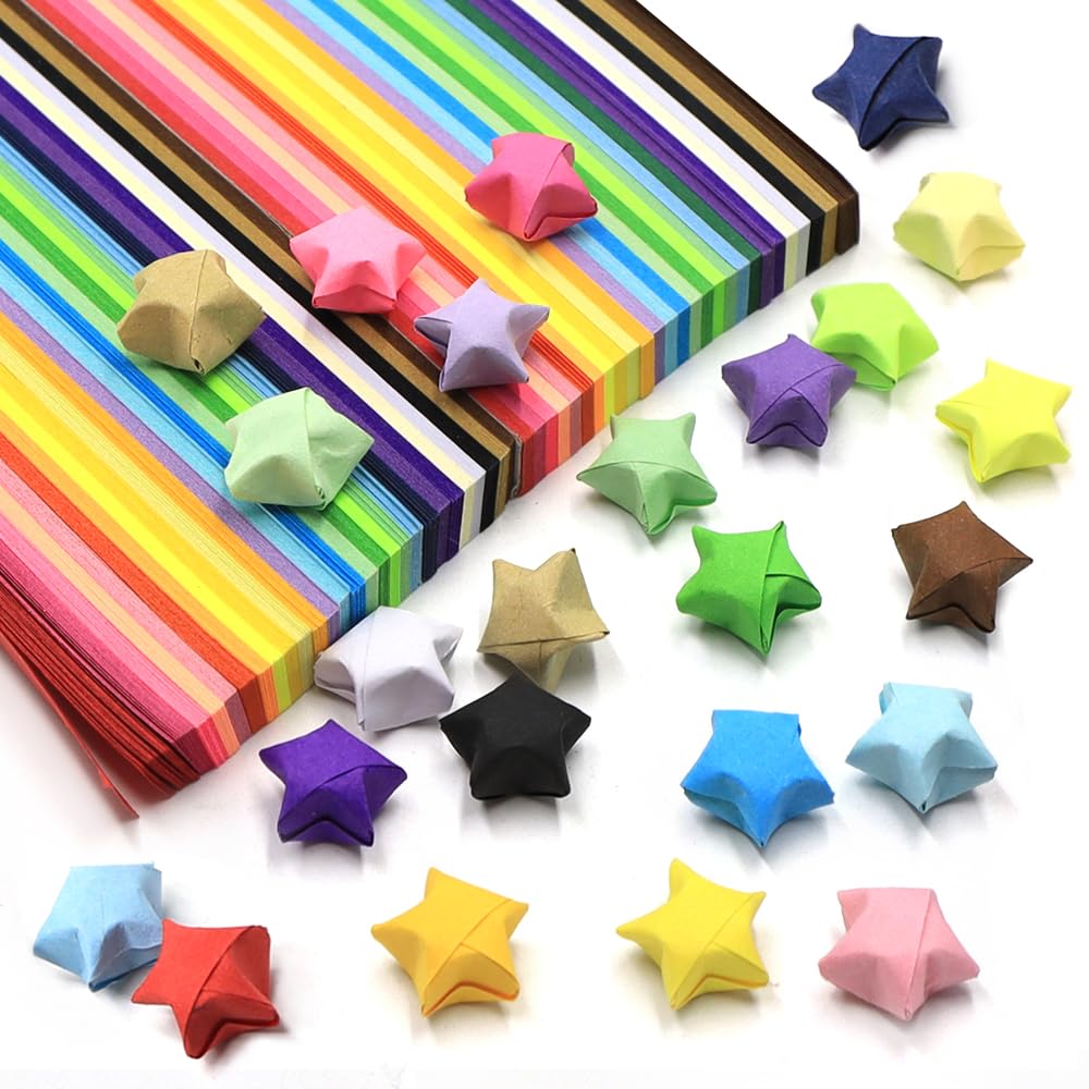 Lucky Star - 2800 Strisce Di Carta Per Origami A Stella - Kit Fai Da Te In 27 Colori Per Decorazioni, Regali E Attività Anti-Stress