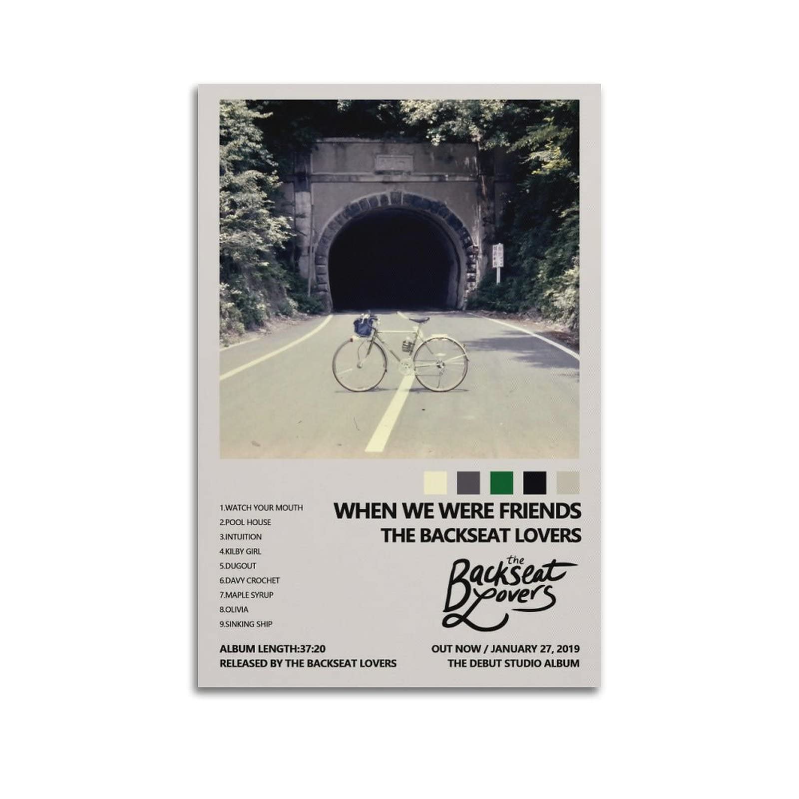 The Backseat Lovers When We Were Friends Album Poster for Bedroom Aesthetic Canvas Wall Art Living Room Posters Painting Picture Print Modern Family