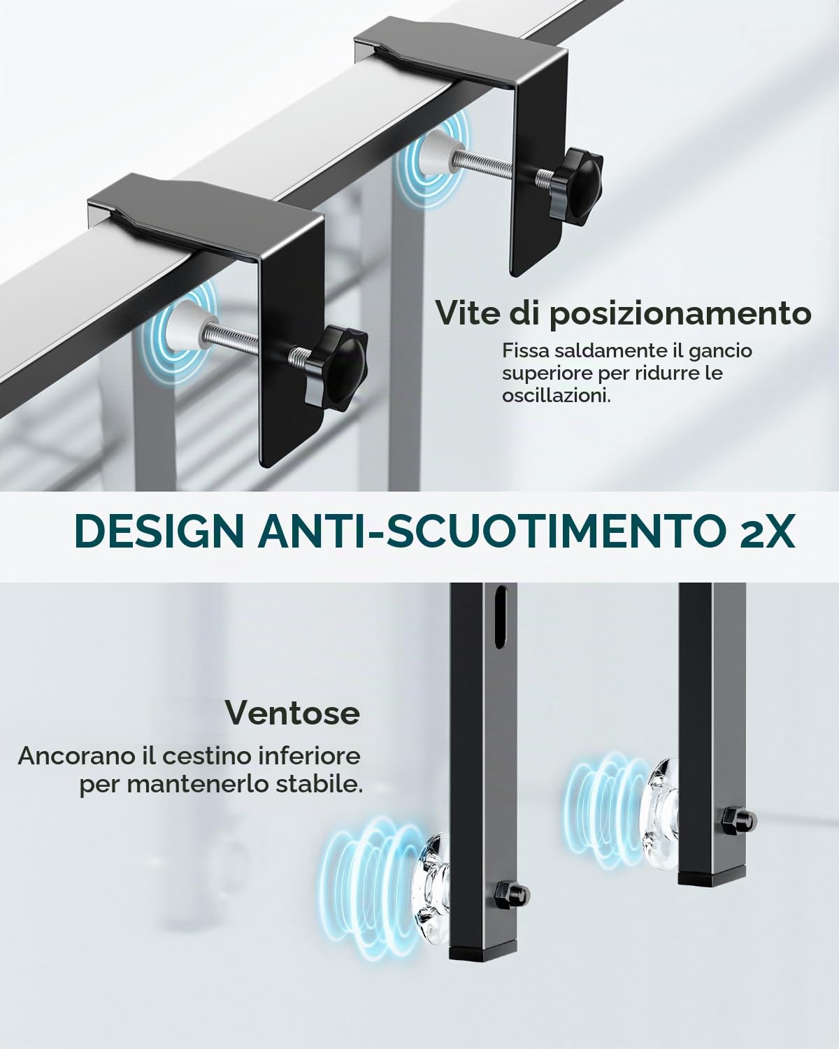 Nieifi Scaffale portaoggetti da appendere sopra la porta della doccia, con ganci affidabili, robusto e antiruggine, da appendere, per doccia, mensole da bagno, senza trapano, extra large