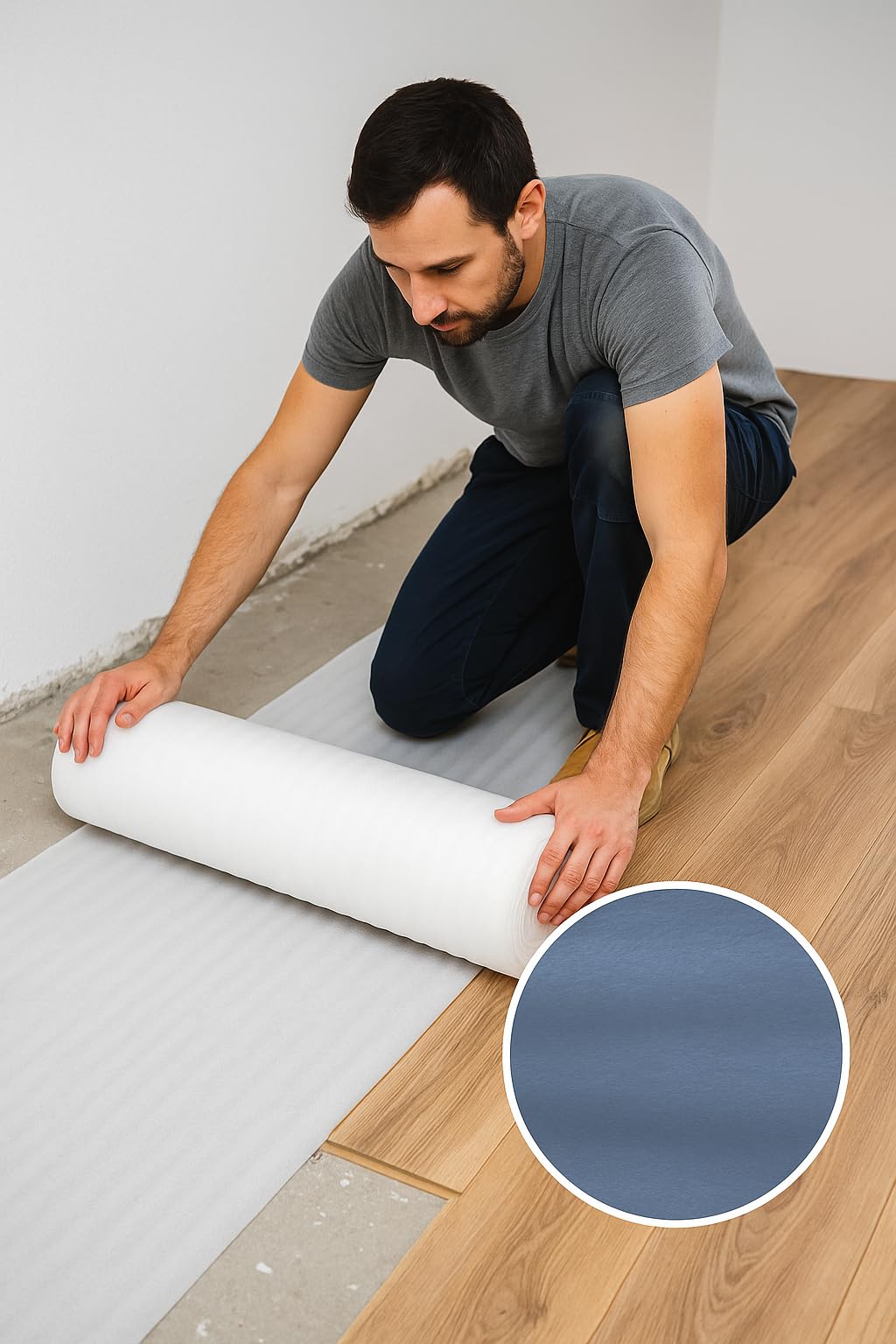 5mm PE Dämmung Schaumfolie Unterlage für Laminat,Parket (25 m²)