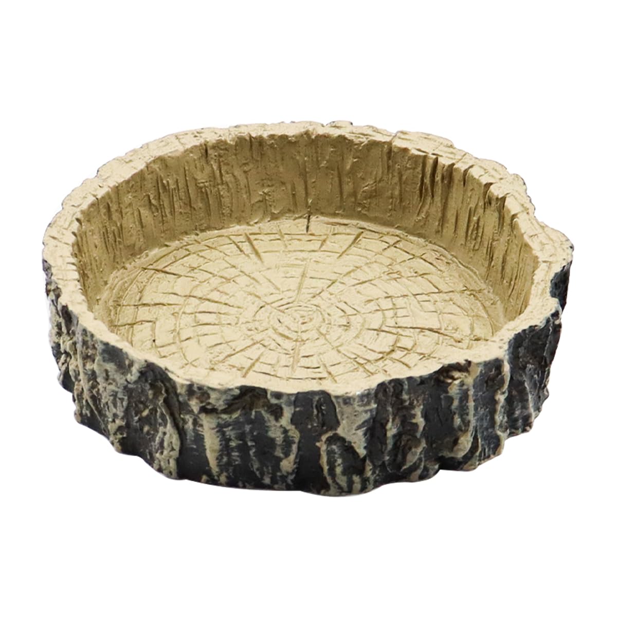 ZONADAH Reptile Water Basin Snake Water Dish Food Bowl Reptile Feeder Resin Glass Feeding Pot Water Feeder for Turtle Reptiles Gecko Snakes Lizard