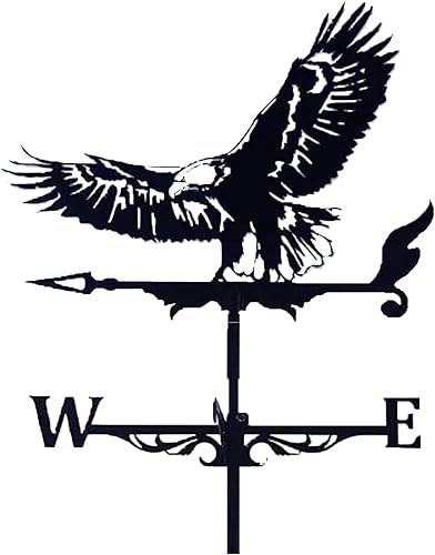 Veleta creativa de varias formas de acero inoxidable, techo de metal negro para patio, veleta decorativa al aire libre, veleta para techo de jardín