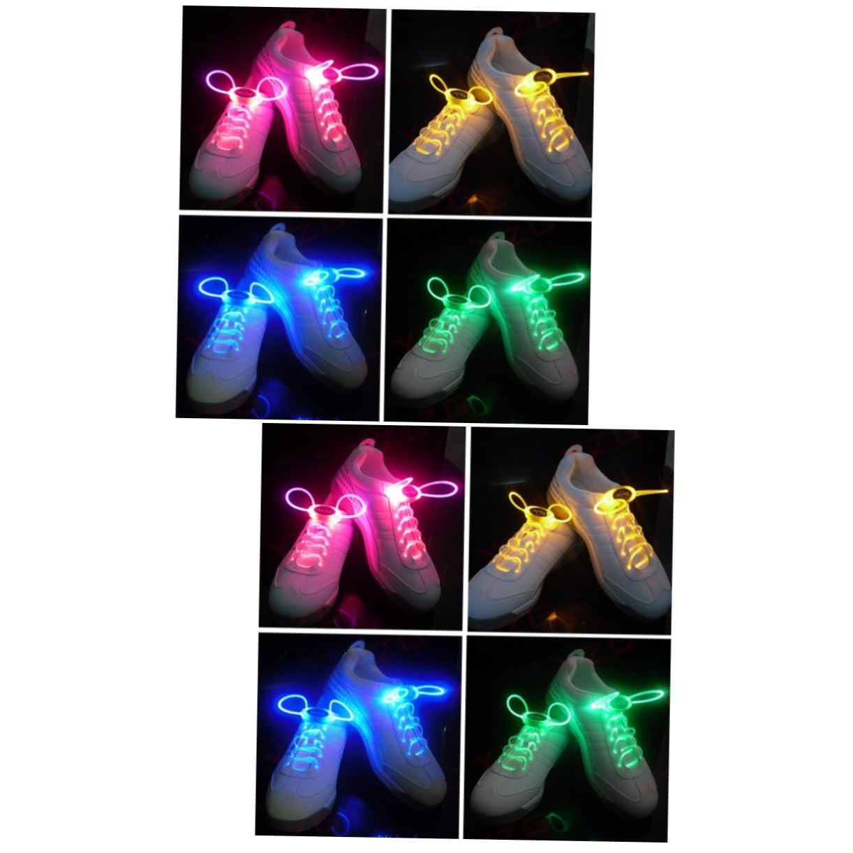 SOIMISS 2piezas Cordones Led Flashing Shining De Cordones Decorativos De Mixtos Para Zapatillas De Deporte y Fiestas