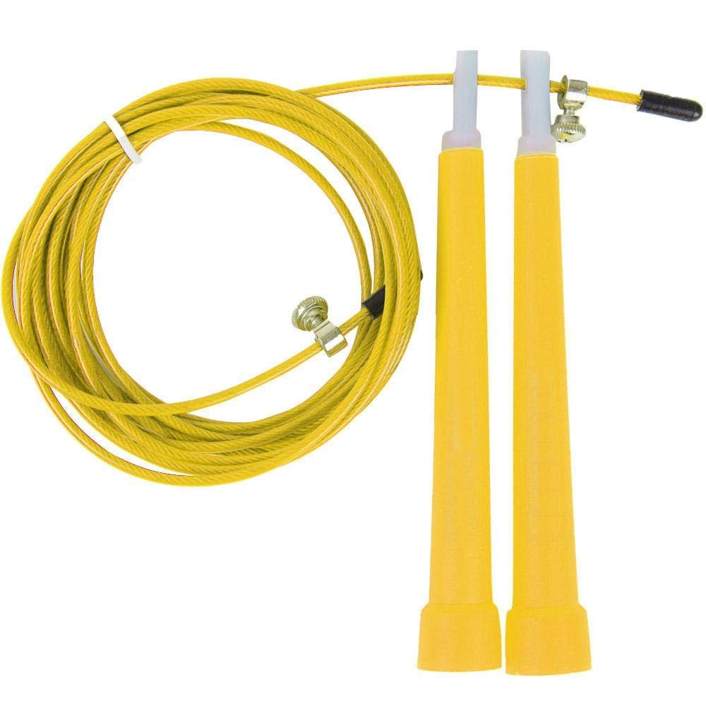 Griffin Skipping Rope Adjustable Cable Fitness Speed Wire Color is Green for Warm up and Fitness Exercise (Color May Vary)-image-1