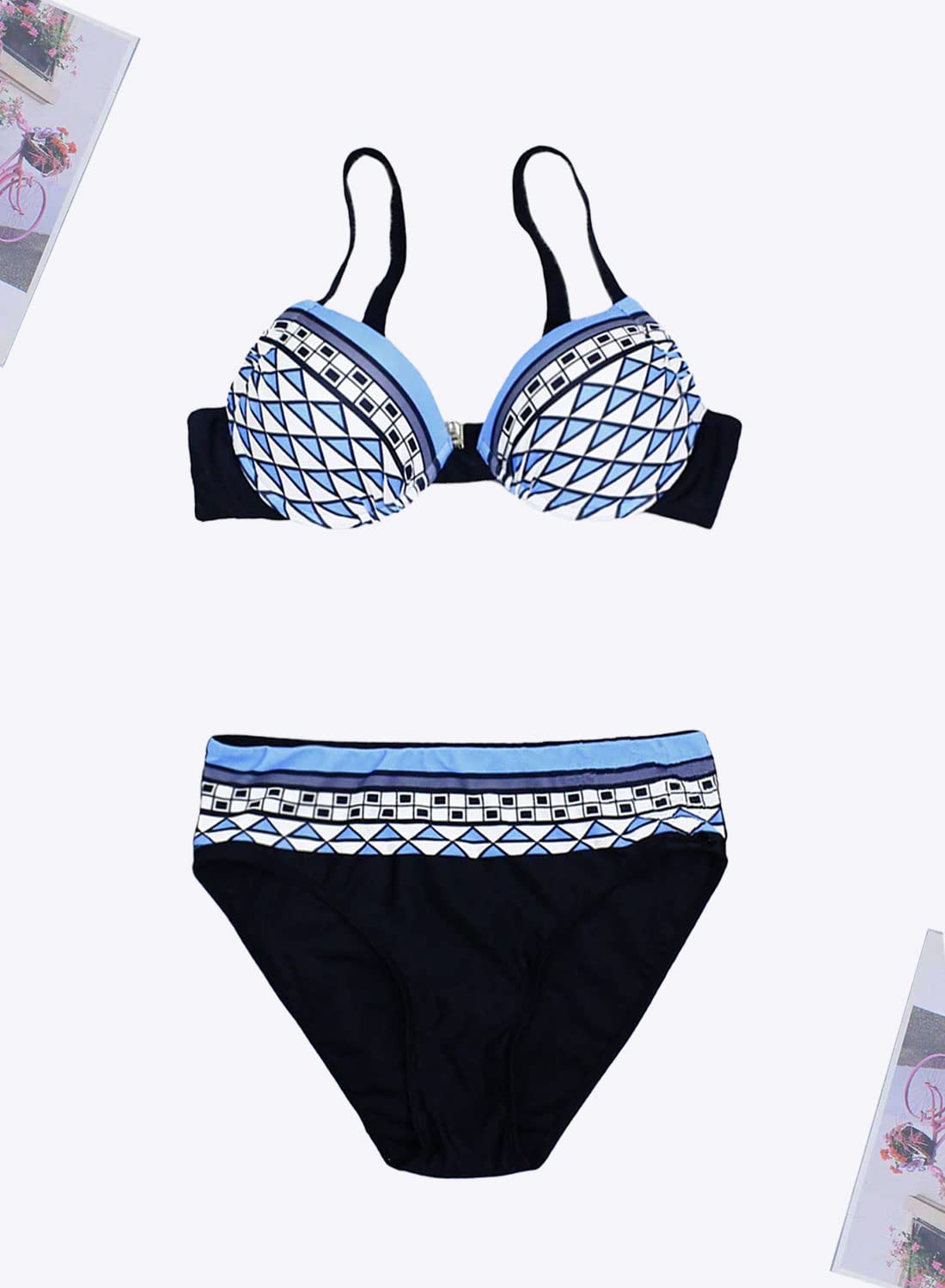 Bikini Mujer Estampado Tribal Push Up Trajes de Baño Ropa Sexy Bohemia Conjunto Bikinis