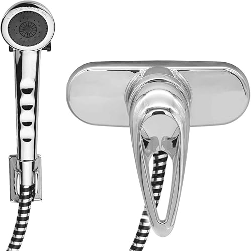 Válvula de ducha para casa móvil RV con juego de ducha de mano, cromo