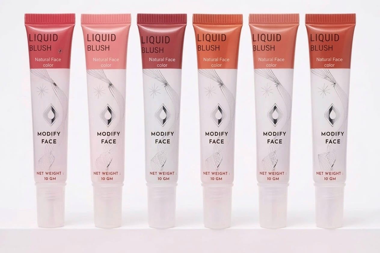 Liquid Blush Set for Cheeks – Matte Finish Natural Color, Long-Lasting & Blendable Formula, 15ml Each, 6 Shades Collection for Daily Makeup-image-23