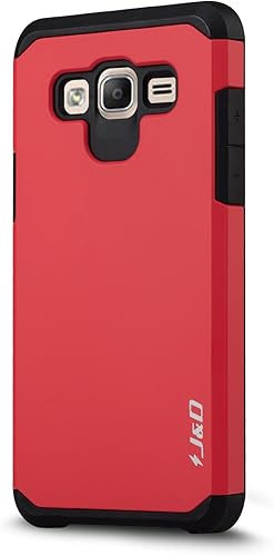 Miniatura 9 de J&D funda para Samsung Galaxy On 5, delgada, de alta resistencia, doble capa, a prueba de golpes., Púrpura