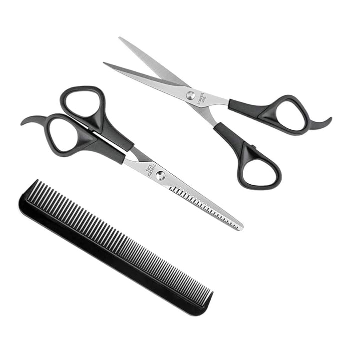 Hair Scissors Hair Cutting Scissors Set Comb, Haircutting Shear, Barber Thinning