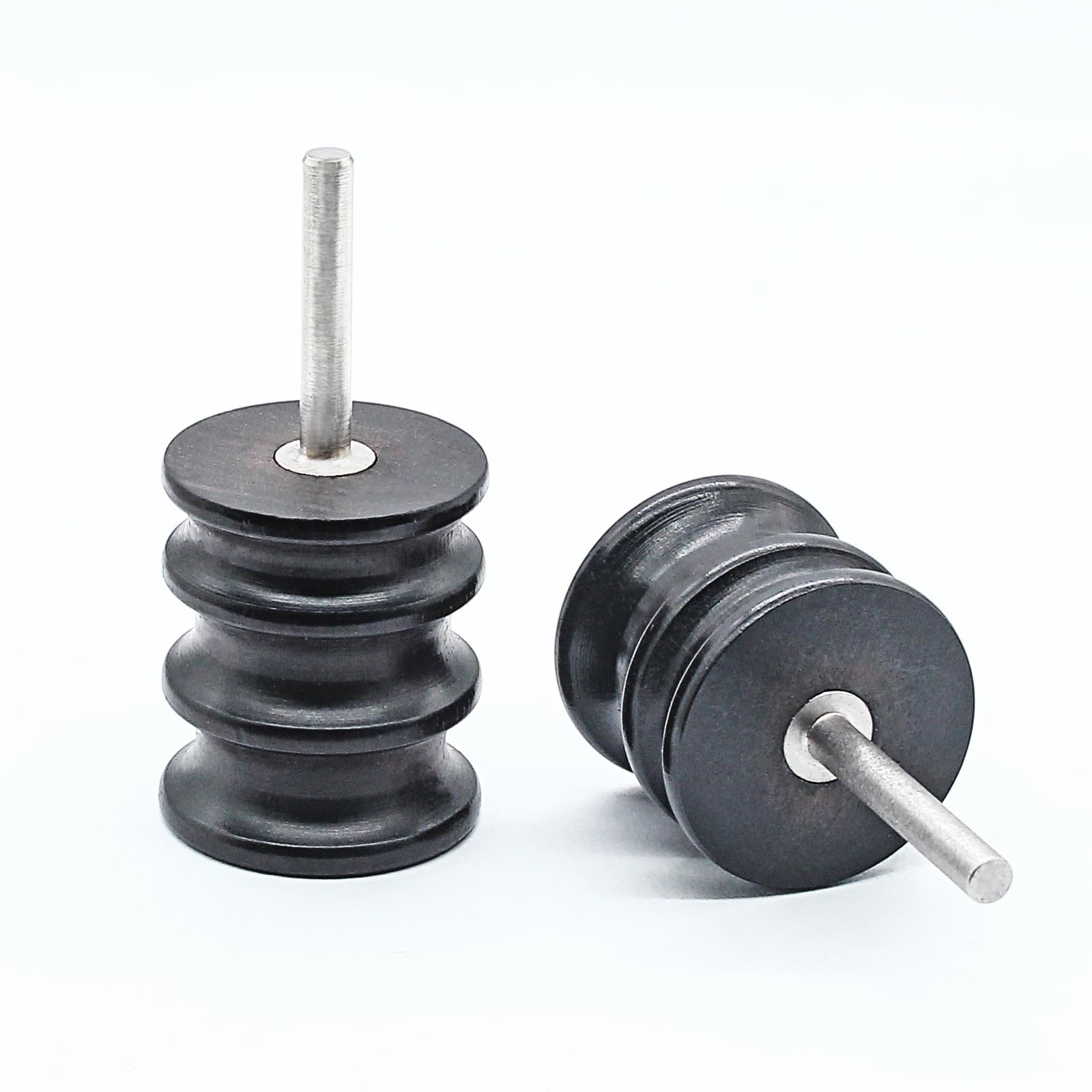 Cionyce 2 Pack Leather Burnishing Tool Edge Burnisher Flat Tip Multi Grooved Burnishing Flat Polished Rods for Rotary Tools(Set C)