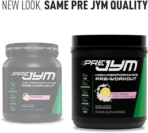 Vista 17 de JYM Supplement Science Pre JYM - Polvo pre-entrenamiento con BCAAs, nootrópicos, creatina HCI, citrulina, beta-alanina, betaína, taurina