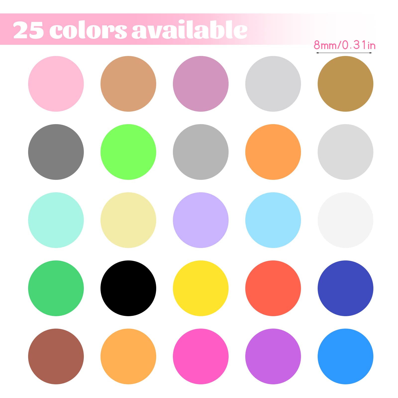 Bollini Adesivi Colorati 4000 Pezzi - 25 Mm, 8 Colori, Per Decorazione E Organizzazione - Foto 3