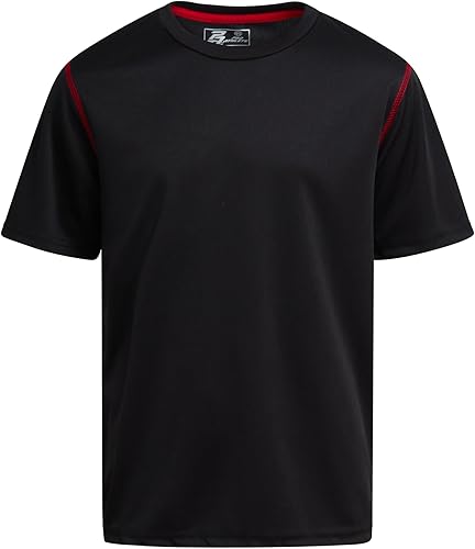 Miniatura 5 de Pro Athlete Camisas atléticas para niños, paquete de 4 camisetas de ajuste seco ligeras de rendimiento para niños Dri Fit (tallas 5-16)