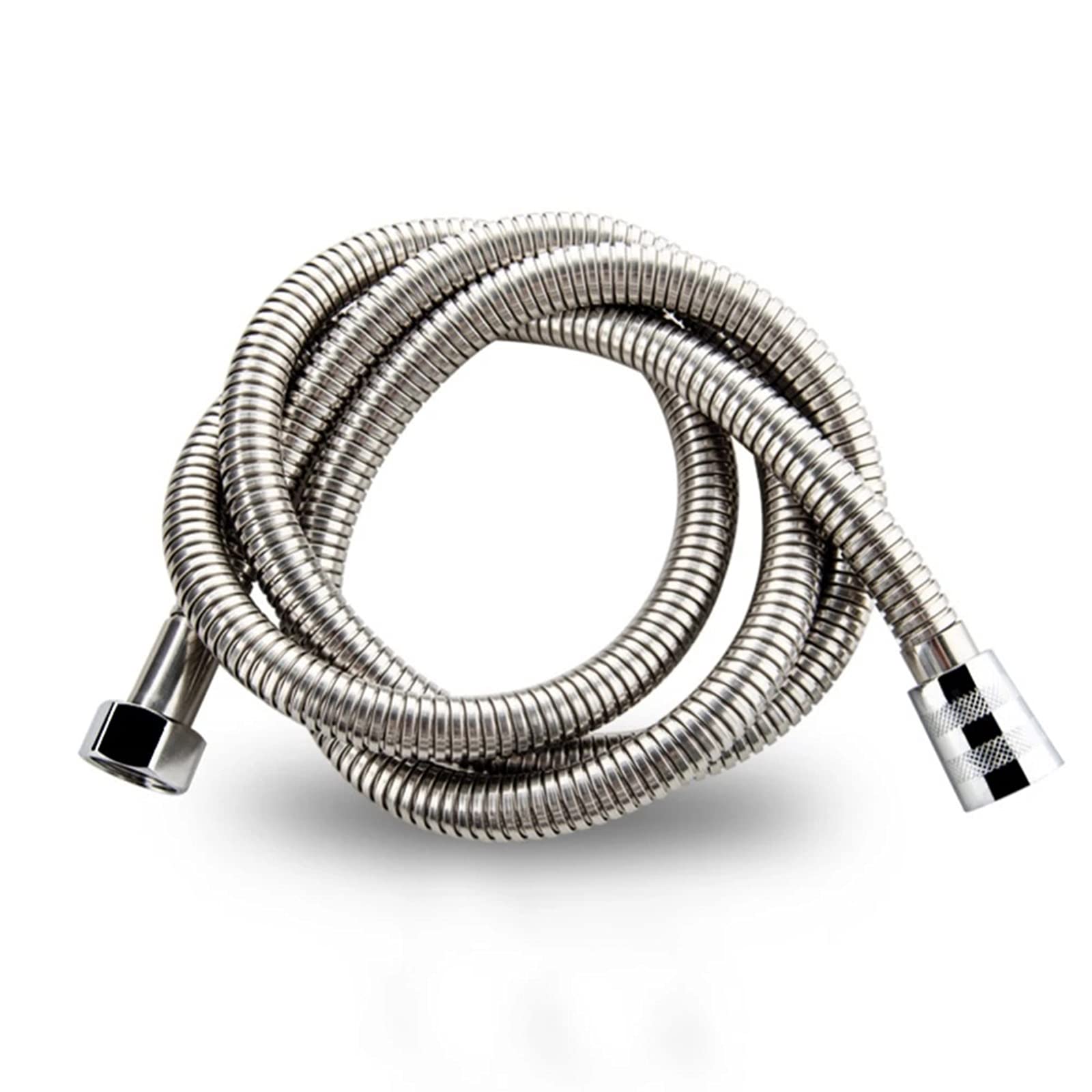 Aopoy Shower Hose 1m, 39" Chrome Stainless Steel Shower Pipe, Anti Kink and Leakproof, Short Shower Cable, Easy DIY Replacement