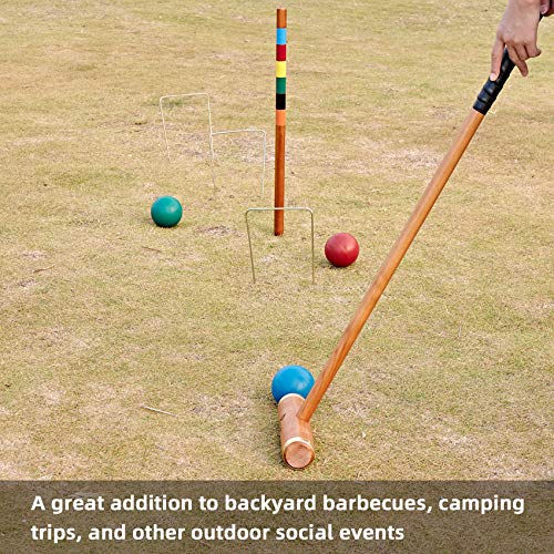 Pointyard 2 Pcs Wooden Ending Stakes, Replacement Pinewood Stakes For Most 32&35In Croquet Set #TOP2