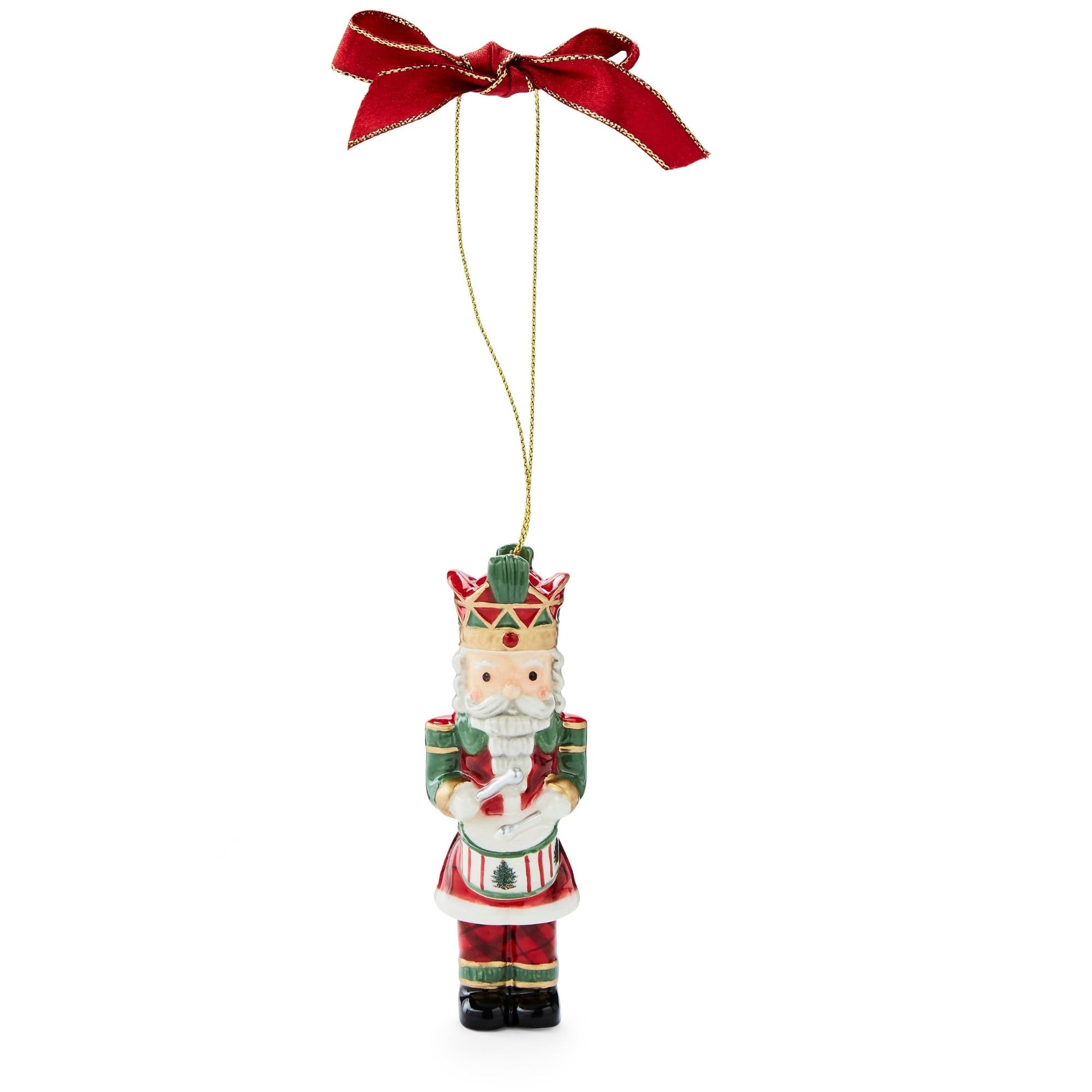 Spode Christmas Tree Tartan Nutcracker Hanging Ornament