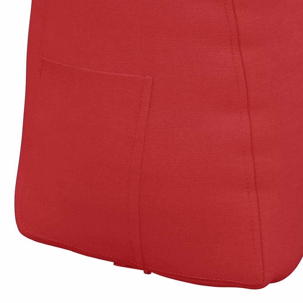 Cojín lumbar de tela roja 45 x 24 x 50 cm, cojín lumbar ergonómico con relleno de poliéster para oficina, sofá, cama, sillón y silla de ruedas, soporte de columna vertebral y postura
