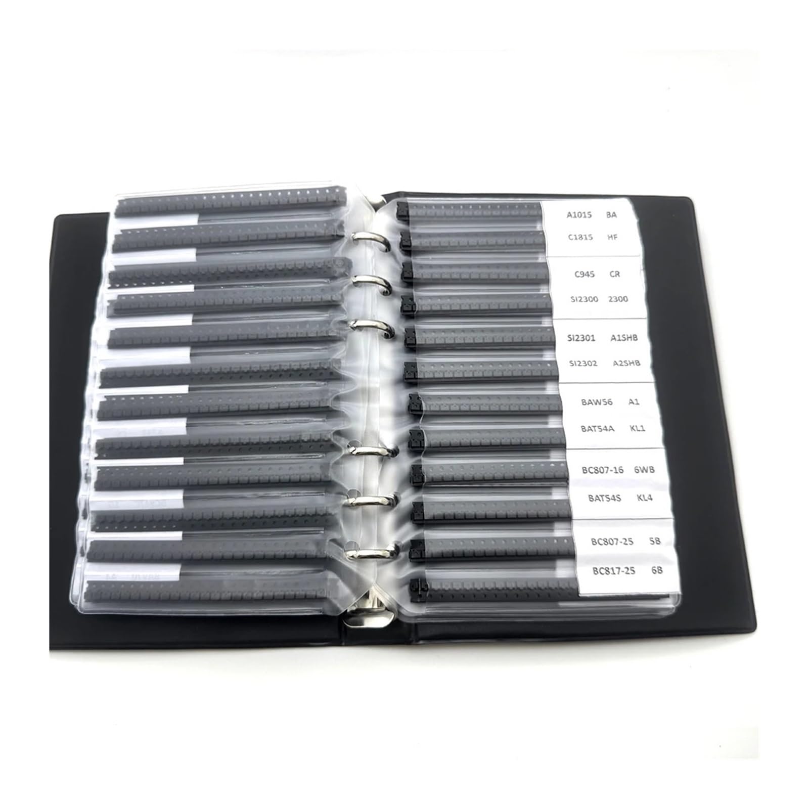 111 Values SOT-23 25/50PCS SMD SMT NPN PNP SOD 5551 2222 TL431 BC807 BC817 Transistor Diode Assortment Book Kit(111Values-25PCS)