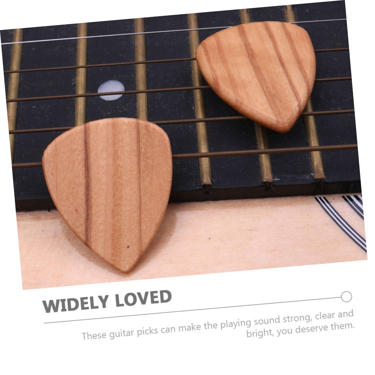 BESTonZON 12piezas Púas De Guitarra De Madera De Accesorios Para Guitarra Plectros y Portátiles Para