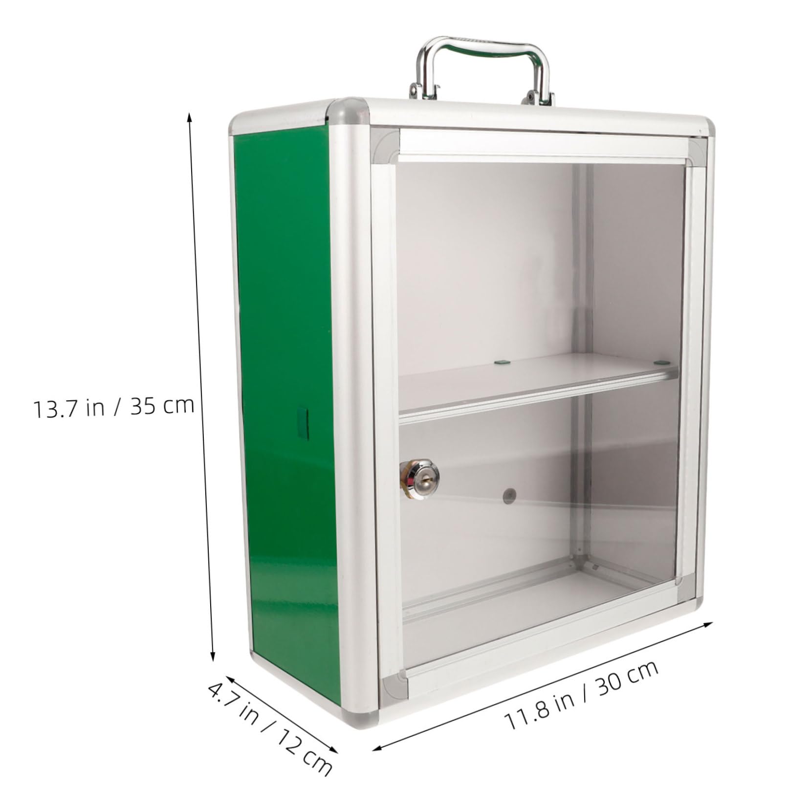 MAGICLULU Botiquín Gran Capacidad Material Acrílico y Aleación de Aluminio de Primeros Auxilios Montado en Pared Diseño para Ahorro de Espacio Hogar