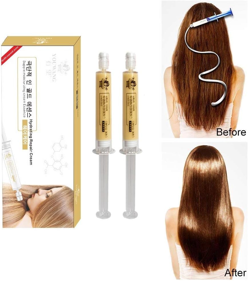 Ankamal Elec 2pcs/set Hair Treatment Hair Mask Cream Dry Damaged Maintenance Keratin Repair Professional Moisturizing Hair Mask Moisturizing Essence RP2-5 Reduction of the needle