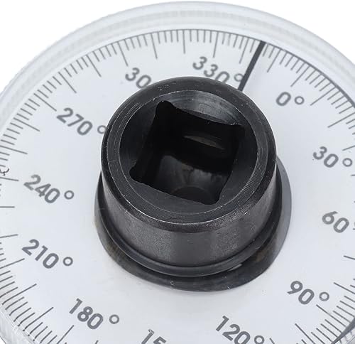 Miniatura 8 de Medidor de ángulo de accionamiento, juego de llaves de medidor de accionamiento ajustable de 360 grados de 1/2 pulgadas, herramienta de calibre de