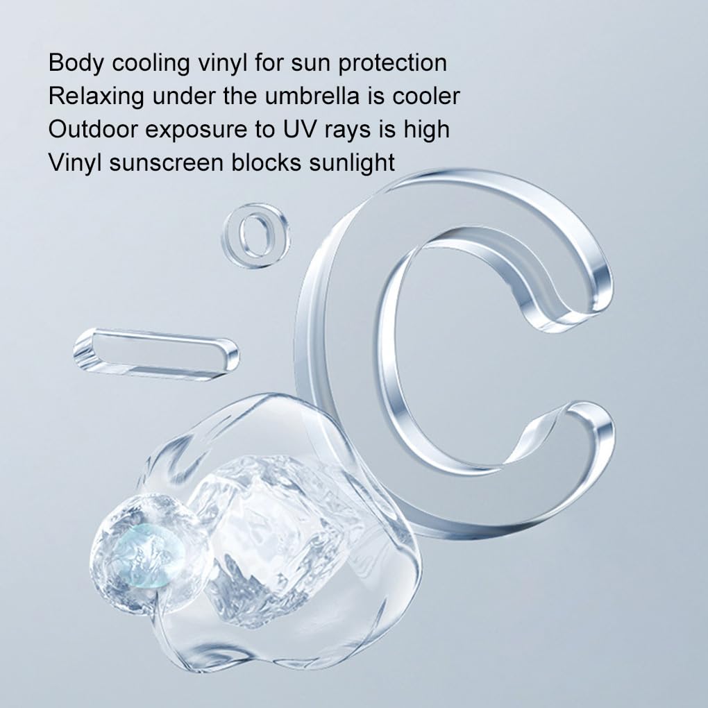 Wasserdichter UV Sonnenschirm mit 8 Streben und 3 Blatt für kühle Luft – ideal für sommerlichen Sonnenschutz am Strand.