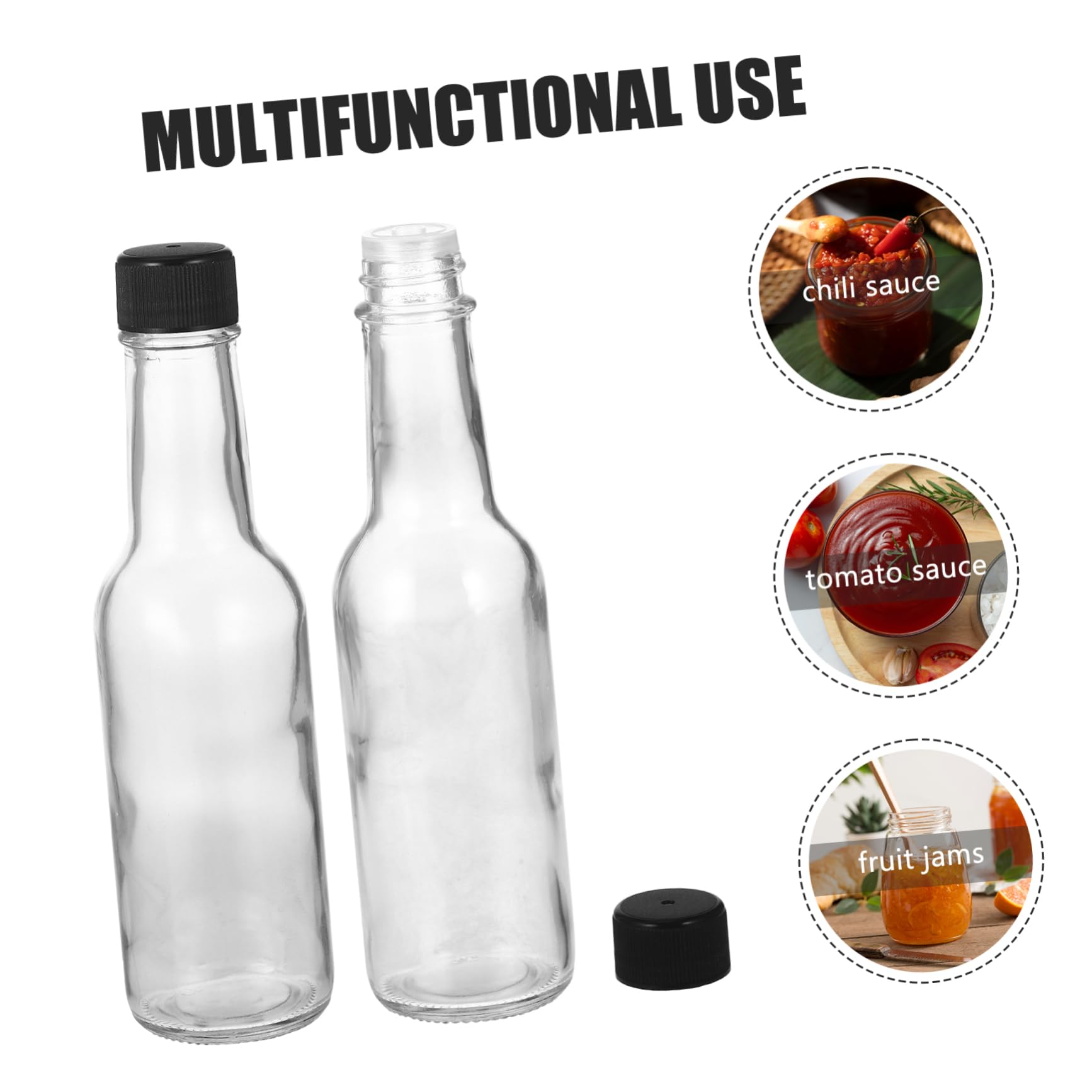6pezzi Bottiglia in Vetro per Salse Ketchup e Condimento per Insalata Capacità di Realizzata in Materiale Pe Stabile per Picnic e Trasporto
