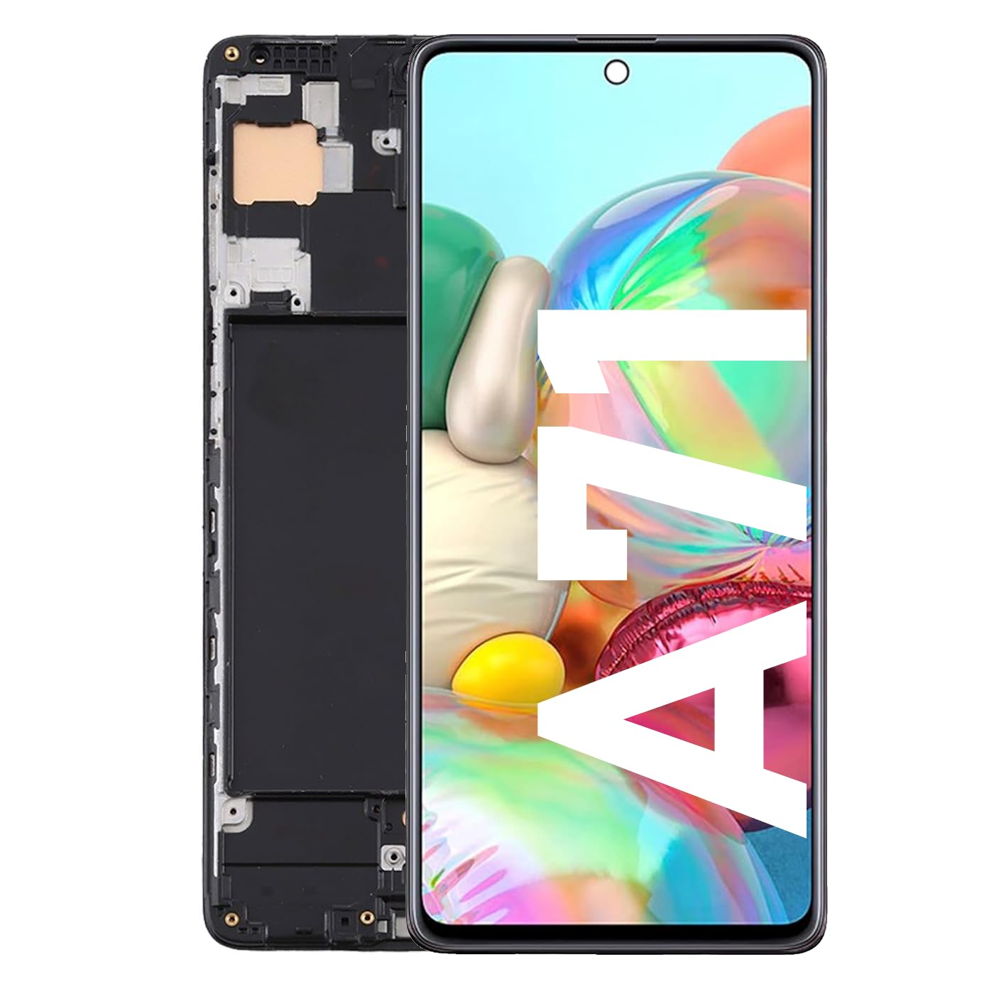 Schermo LCD completo con telaio assemblato di ricambio per Samsung Galaxy A71 (SM-A715F)