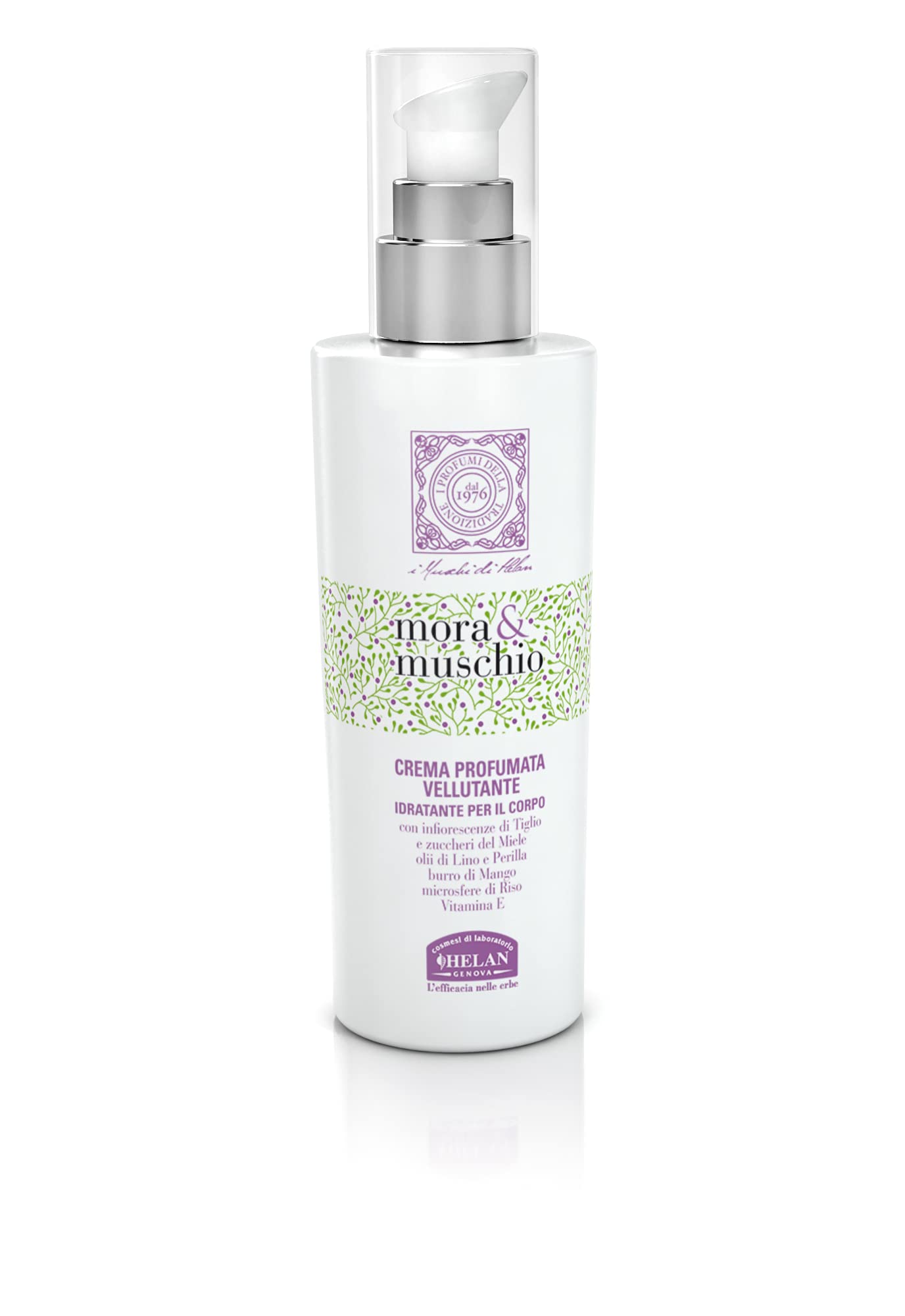 Helan, Mora e Muschio, Body Lotion with Mango and Vitamin E, Anti Aging and Antioxidant Moisturising Cream, Silicones Free - Image 2