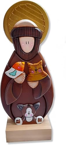 San Francisco de Asis, Estatuilla de san Francisco de Asis, Estatua de San Francisco de Asis, Saint Francis of Assisi, regalo catolico, regalo