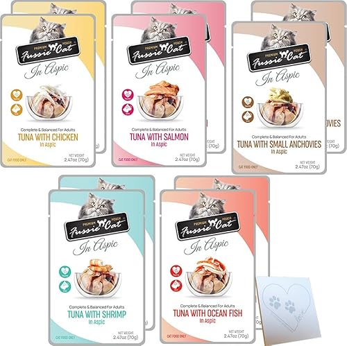 Variety Pack for Fussie-Cat Premium Aspic Pouches: All 5 Flavors: