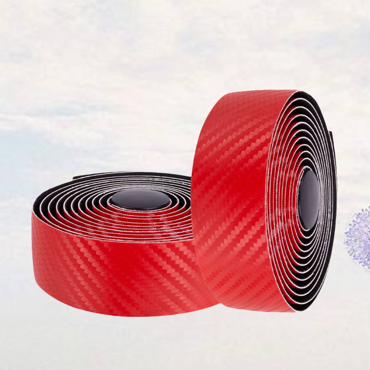 Sosoport 6 Belt Per Manubrio Bici Fibra Di Carbonio Da Antiscivolo e Resistente Per Bici Da Corsa Rosso