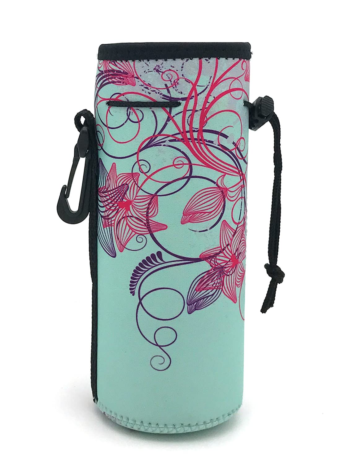 Wanty Neoprene 20 Oz Insulated Water Drink Bottle Cooler Carrier Cover Sleeve Tote Bag Pouch Holder Strap for Climbing Cycling and Running Outdoor