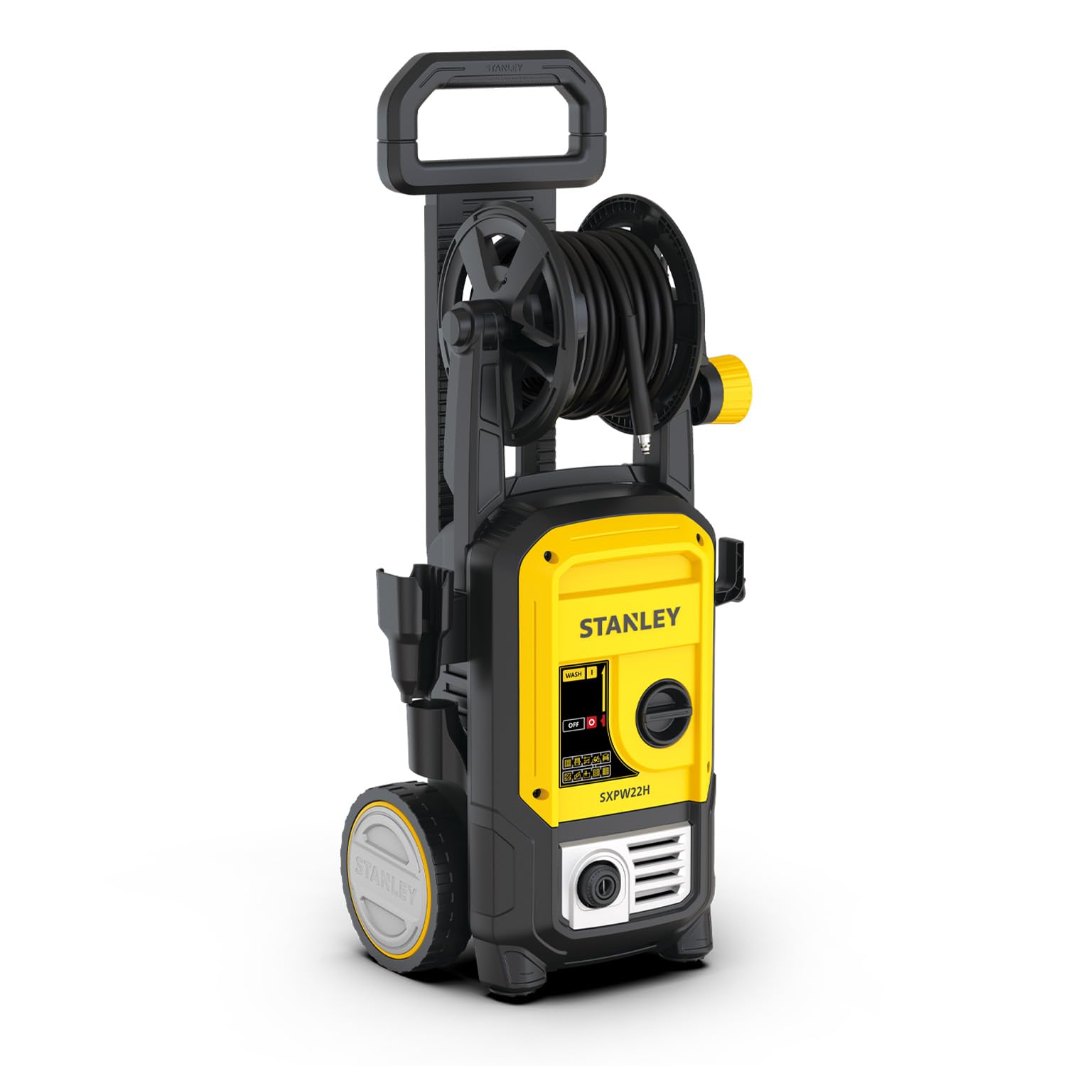 Stanley Idropulitrice SXPW22HP ad Alta Pressione, con Patio Cleaner e Spazzola Fissa, per Auto ed Esterni Casa, Pressione max. 160 bar, Portata max. 480 l/h, Potenza Assorbita 2200 W