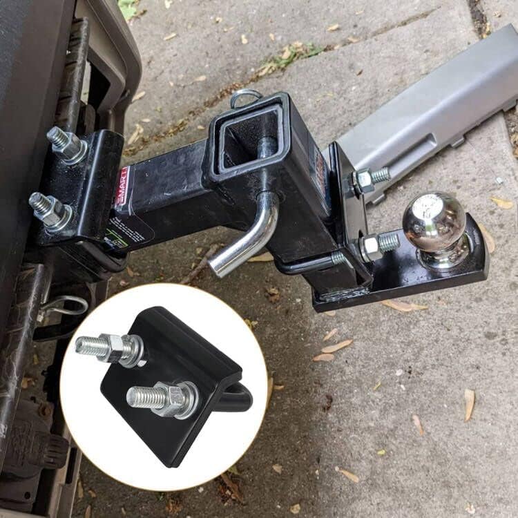 Miniatura 4 de Abrazadera antitraqueteo, estabilizador de acero resistente para enganches de remolque de 1.25 y 2 pulgadas, revestimiento antioxidante y elimina la