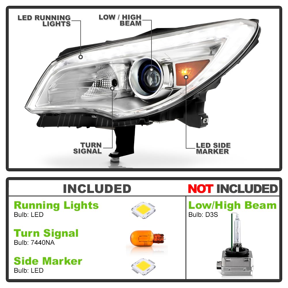 New OEM 13-17 Buick Enclave Philips D3S Xenon HID Headlight Bulb 13587843 - Factory Xenon