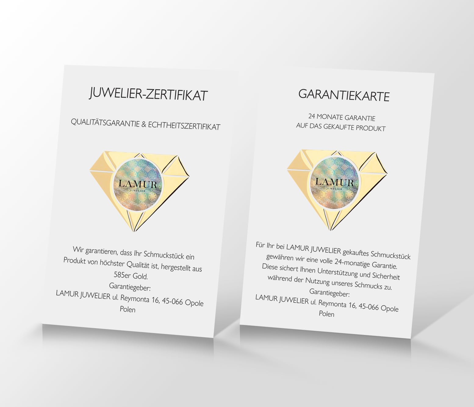 LAMUR Ohrringe aus 585er-Gold, Goldohrringe für Damen, Damenschmuck aus Gelbgold, Englischer Verschluss