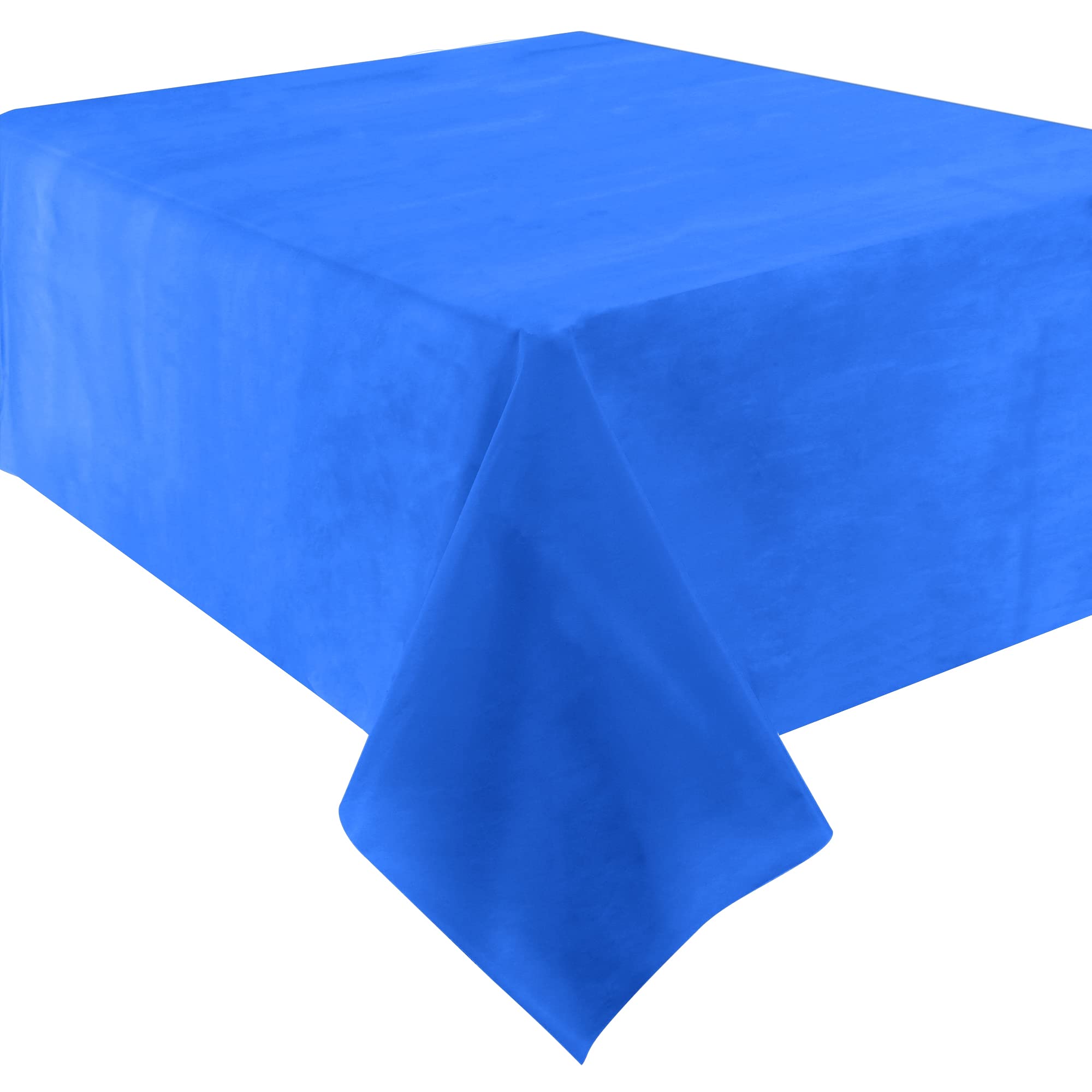 Time to Sparkle 12 Pack Plastic Tablecloths 54" x 108" Plastic Dining Table Cloth Premium Rectangle Table Cover for Parties Wedding Banquet etc Indoor Or Outdoor(Royal Blue)