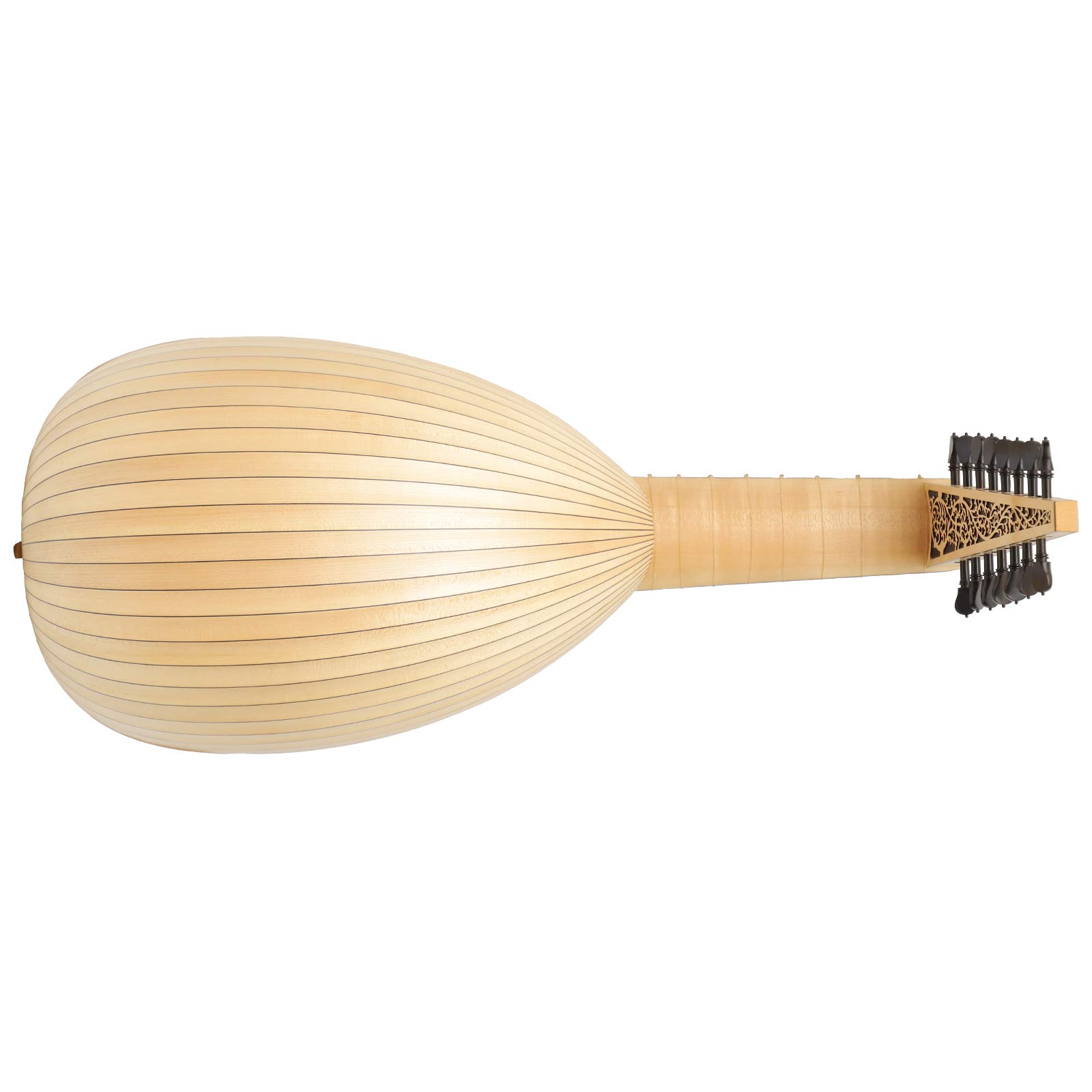 Renaissance Lute Deluxe, sinistro 8 corsi, acero