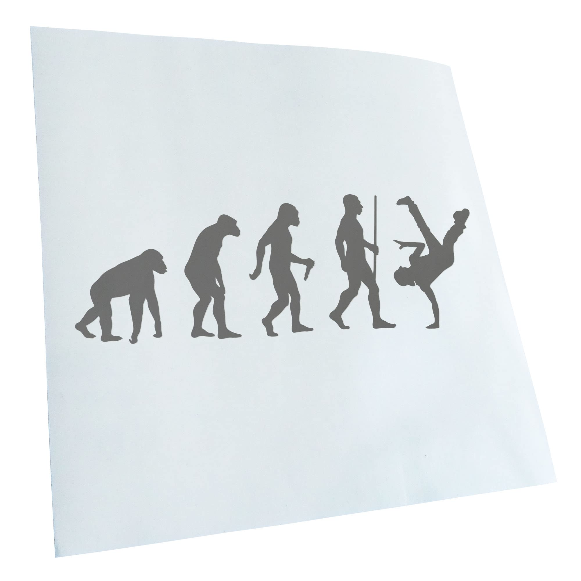 Kiwistar - Car Sticker - Breakdance Evolution - Grey - 24 x 8 cm - Rear Window Car Sticker Weatherproof for Car Truck Moped Truck - Sticker Exterior Self-Adhesive Tuning Accessories for Window Vehicle