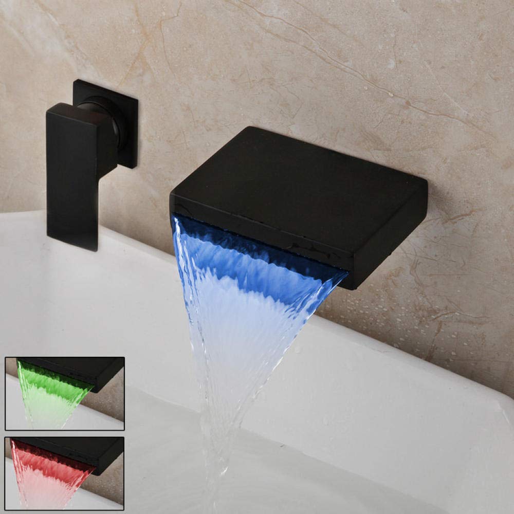 Miscelatore Lavabo Miscelatore Lavabo Miscelatore Lavabo Miscelatore Lavabo Rubinetto Vasca Ottone Solido Cascata Cambia LED