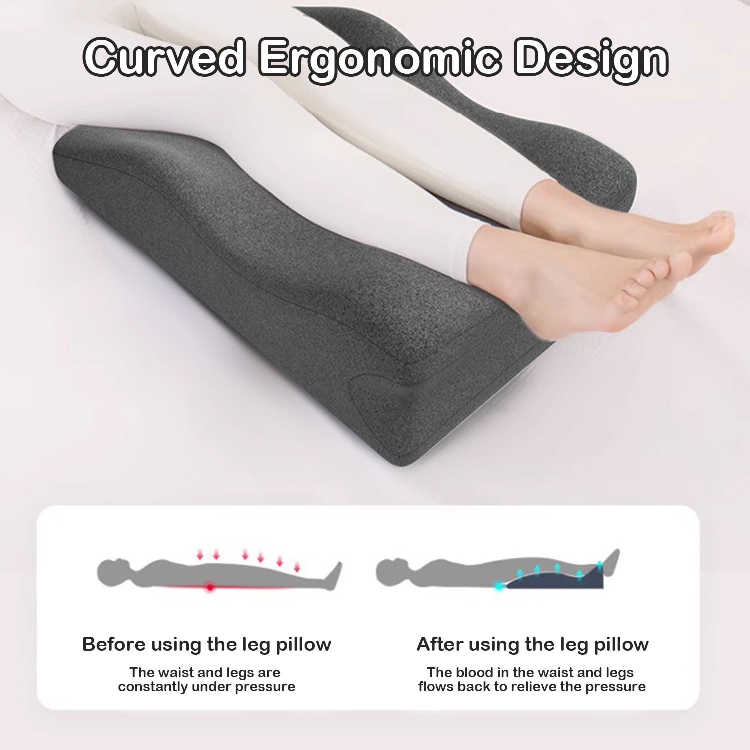 Almohada de cuña de cama para dormir, almohada triangular para apoyo de espalda, reflujo ácido, ronquidos, cuña de espuma para dormir, elevación de espalda, piernas y rodillas