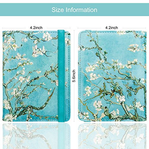 Image of WALNEW Passport Holder for Travel, RFID Passport Cover Wallet for Women Men, PU Leather Passport Book Card Holder Case with Pen, Travelling Essentials for Flying